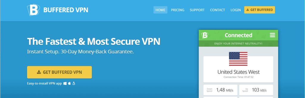 Buffered VPN Homepage